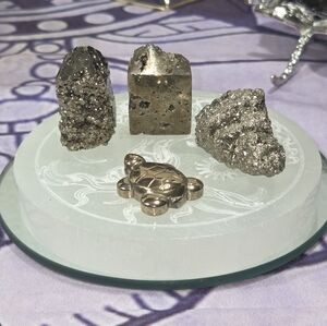 Pyrite Crystal Set 4 Pc